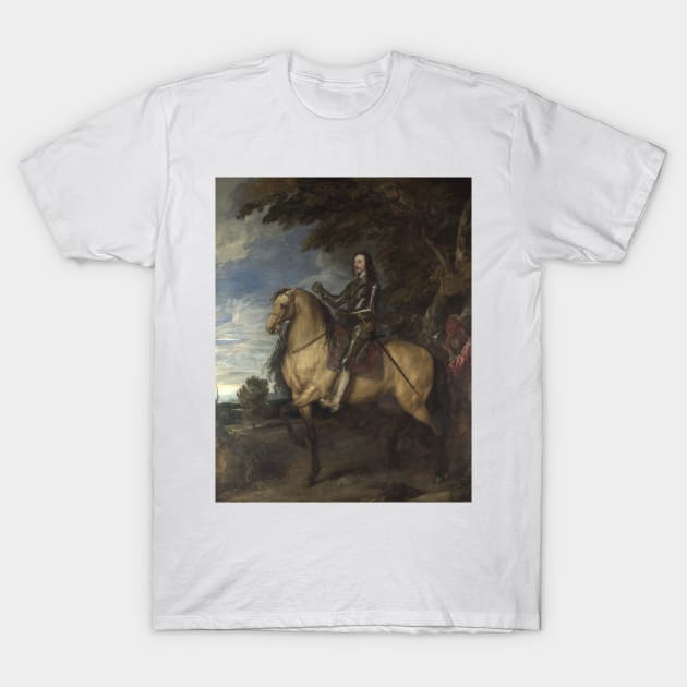 Equestrian Portrait of Charles I by Anthony van Dyck T-Shirt by Classic Art Stall